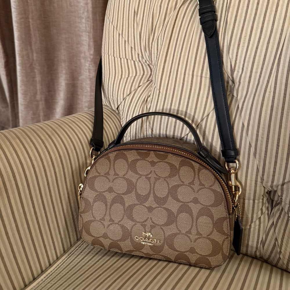 Coach Brown and Black Crossbody